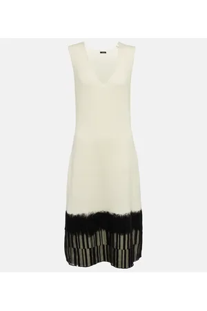 Joseph Vestido midi de lana con encaje