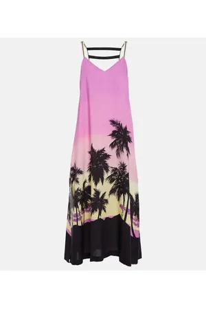 Palm Angels Vestido midi estampado