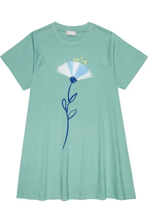 Il gufo Bebé - vestido de jersey de algodón floral