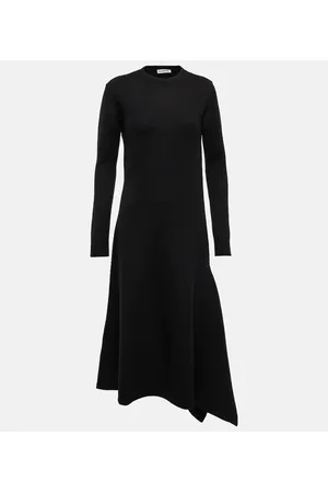 Jil Sander Vestido de lana asimétrico