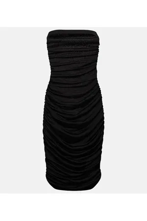 Saint Laurent Vestido corto sin tirantes