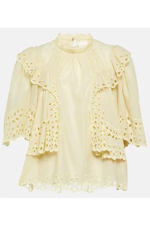 Marant Etoile Top Katia de algodón con bordado inglés