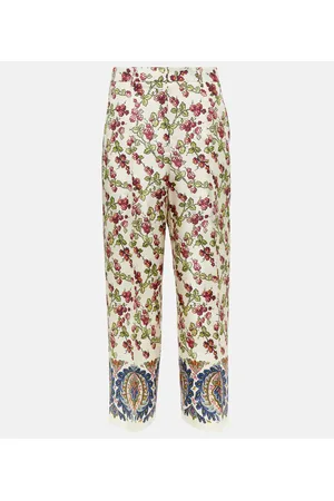 Etro Pantalones culotte anchos de seda