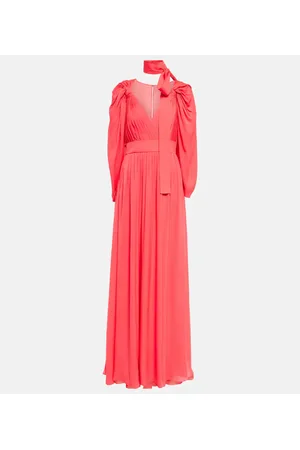 Elie saab Vestido de fiesta en chifón plisado