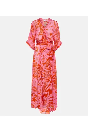 POUPETTE ST BARTH Vestido largo envolvente Adha floral
