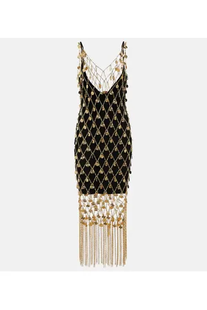 Paco rabanne Vestido midi de malla metálica