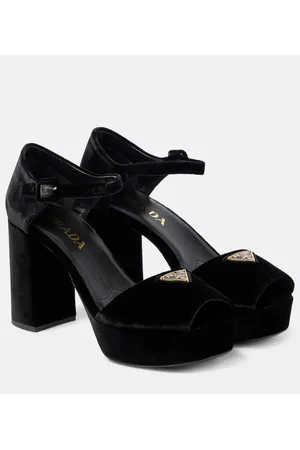 Prada Sandalias con plataforma de terciopelo