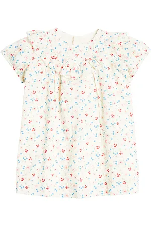BONPOINT Bebé - vestido Falbalili de algodón con volantes