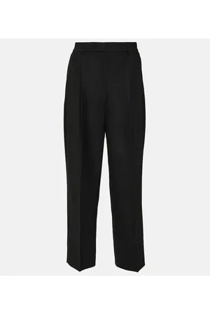 Totême Pantalones rectos cropped de tiro alto