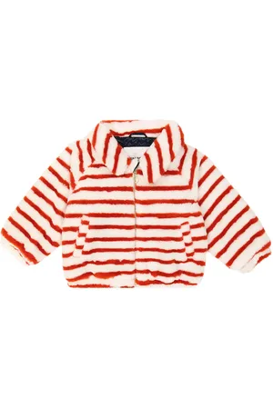 Mini Rodini Chaqueta de pelo sintético a rayas