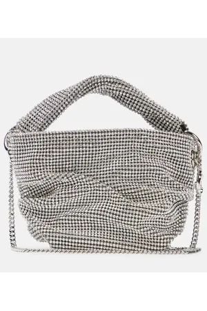 Jimmy Choo Tote Bonny de satén y malla con cristales