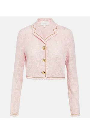 Giambattista Valli Chaqueta cropped de encaje