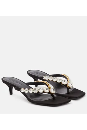 VERSACE Sandalias High Summer de satén adornadas