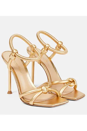 Gianvito Rossi Sandalias Juno de piel metalizada