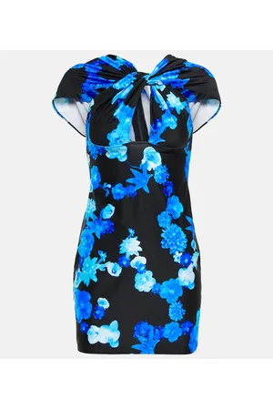 COPERNI Vestido corto floral con aberturas