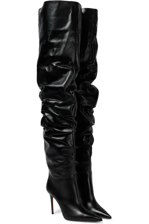 Amina Muaddi Botas mosqueteras Jahleel de piel