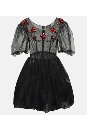 Simone Rocha Vestido corto de tul adornado