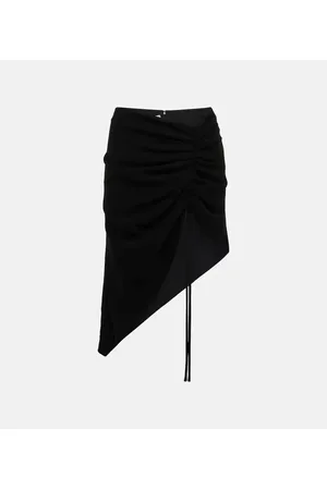 Monot Mônot Falda midi asimétrica de crepé