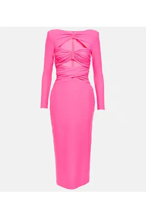 Self-Portrait Vestido midi de jersey con aberturas