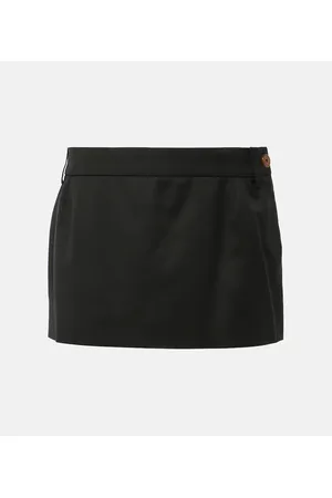 Vivienne Westwood Minifalda de lana de tiro bajo