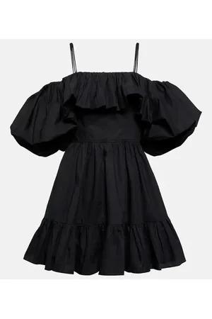 ULLA JOHNSON Vestido corto Lila en popelín de algodón