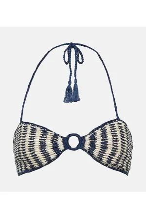 ANNA KOSTUROVA Top de bikini bandeau de croché