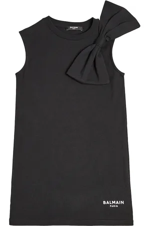 Balmain Vestido de algodón con lazo
