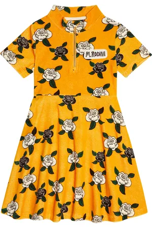 Mini Rodini Vestido en terciopelo estampado