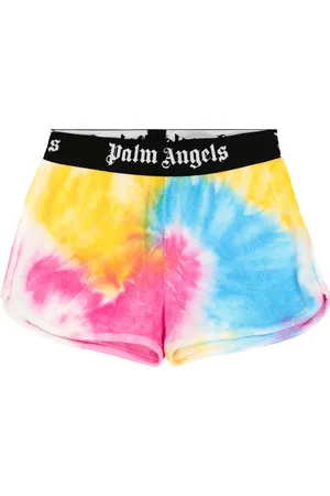Palm Angels Shorts en jersey de algodón tie-dye