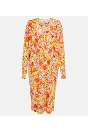 DRIES VAN NOTEN Vestido midi en jersey floral
