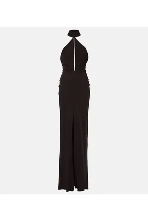 Tom Ford Vestido de fiesta de sablé de jersey con abertura