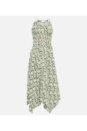 Proenza Schouler White Label vestido midi de algodón estampado