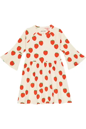 Mini Rodini Vestido en mezcla de algodón estampado