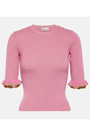 RED Valentino Top en punto acanalado de lana