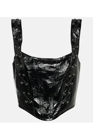Alessandra Rich Bustier de piel