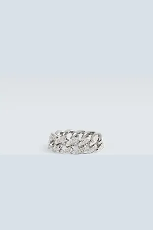 Shay Anillo Link de oro blanco de 18 ct con diamantes