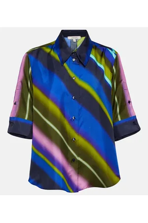 Dorothee Schumacher Blusa en sarga de seda a rayas