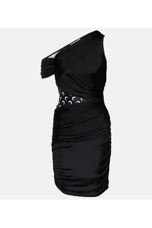 Marine Serre Vestido corto de jersey fruncido