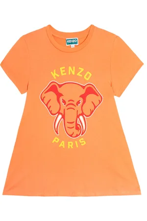 Kenzo Vestido camiseta en jersey de algodón