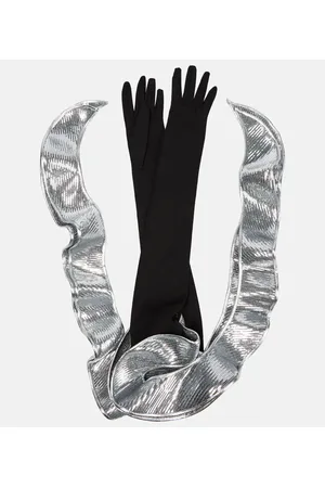 DAVID KOMA Guantes largos con lentejuelas