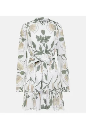Juliet Dunn Vestido corto de algodón floral