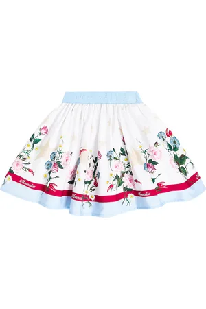 MONNALISA Falda en popelín de algodón floral