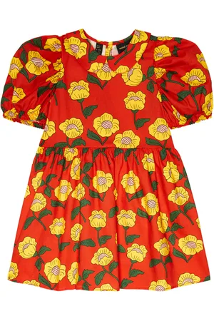Mini Rodini Vestido Flowers de algodón estampado