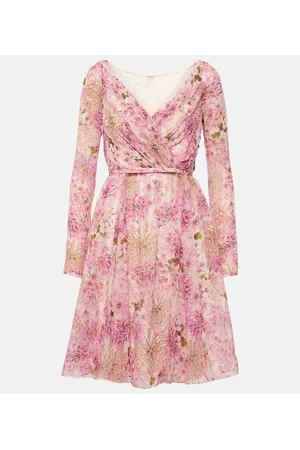 Giambattista Valli Vestido corto de georgette de seda