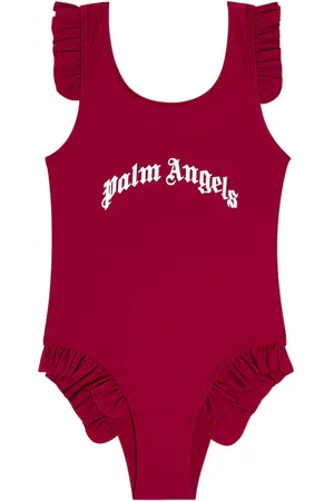 Palm Angels Bañador con volantes y logo
