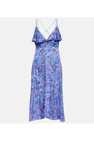Isabel Marant Vestido midi Paysa en mezcla de seda