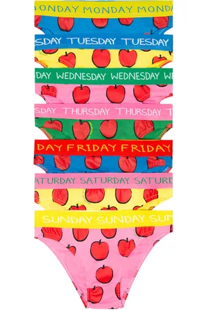Stella McCartney Set de 7 bragas de algodón estampadas