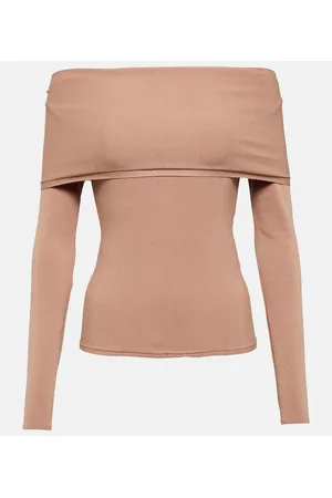 Alaïa Alaïa Top de jersey con hombros descubiertos