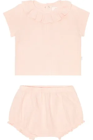 Il gufo Bebé - set de vestido y braga de algodón