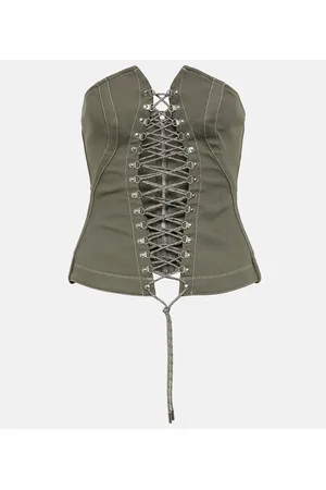 DION LEE Top corsé de algodón